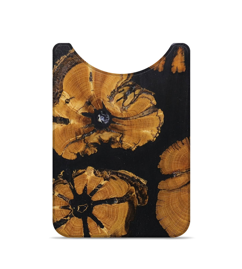 Live Edge Wood+Resin Wallet - Luna (Pure Black, 673749)