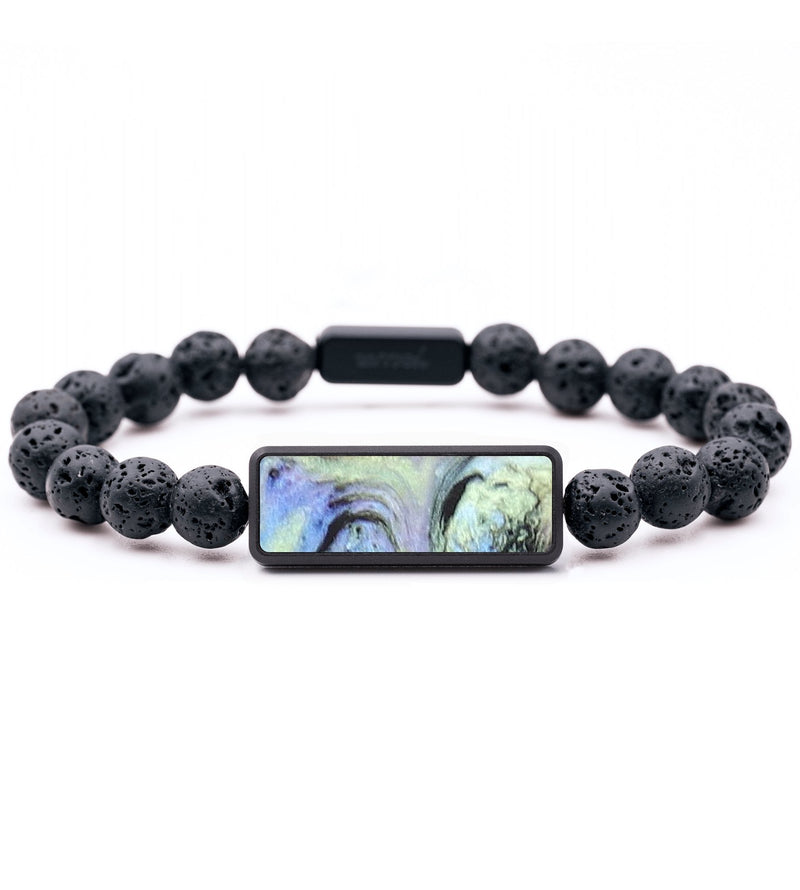 Lava Bead Wood+Resin Bracelet - Carolyn (Aurora, 673755)