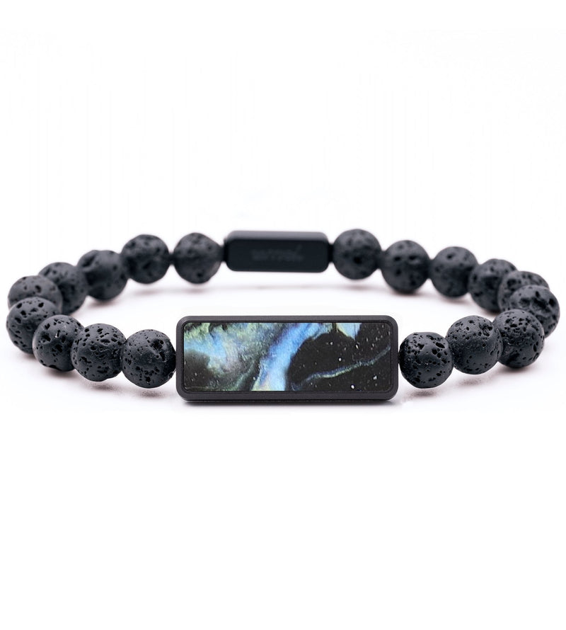 Lava Bead Wood+Resin Bracelet - Bryan (Aurora, 673791)