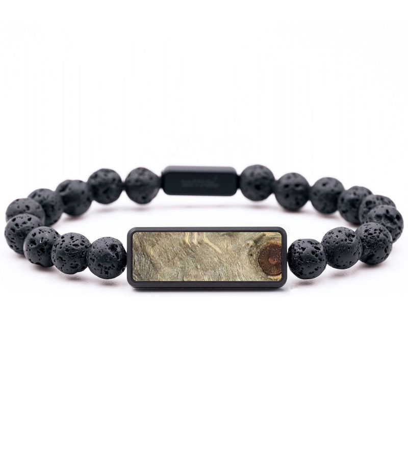 Lava Bead Wood+Resin Bracelet - Lyle (Wood Burl, 673804)