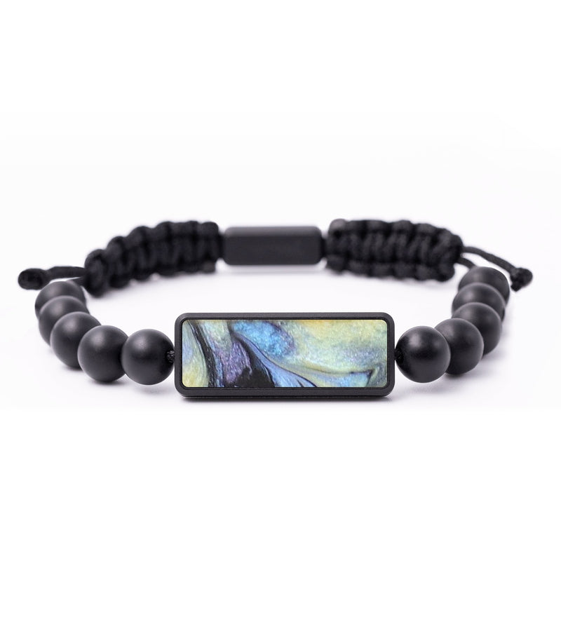 Onyx Bead Wood+Resin Bracelet - Kaylani (Aurora, 673878)