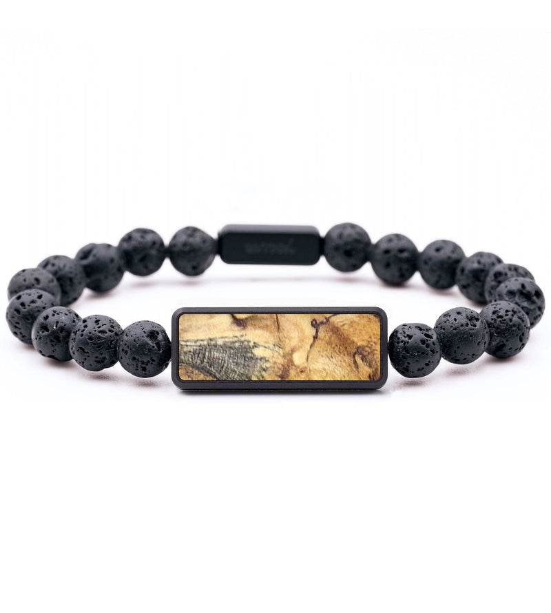 Lava Bead Wood+Resin Bracelet - Celia (Wood Burl, 673935)