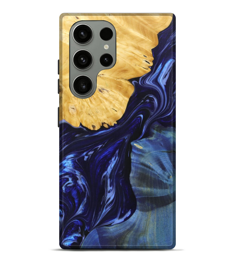 Galaxy S23 Ultra Wood+Resin Live Edge Phone Case - Samuel (Blue, 673950)