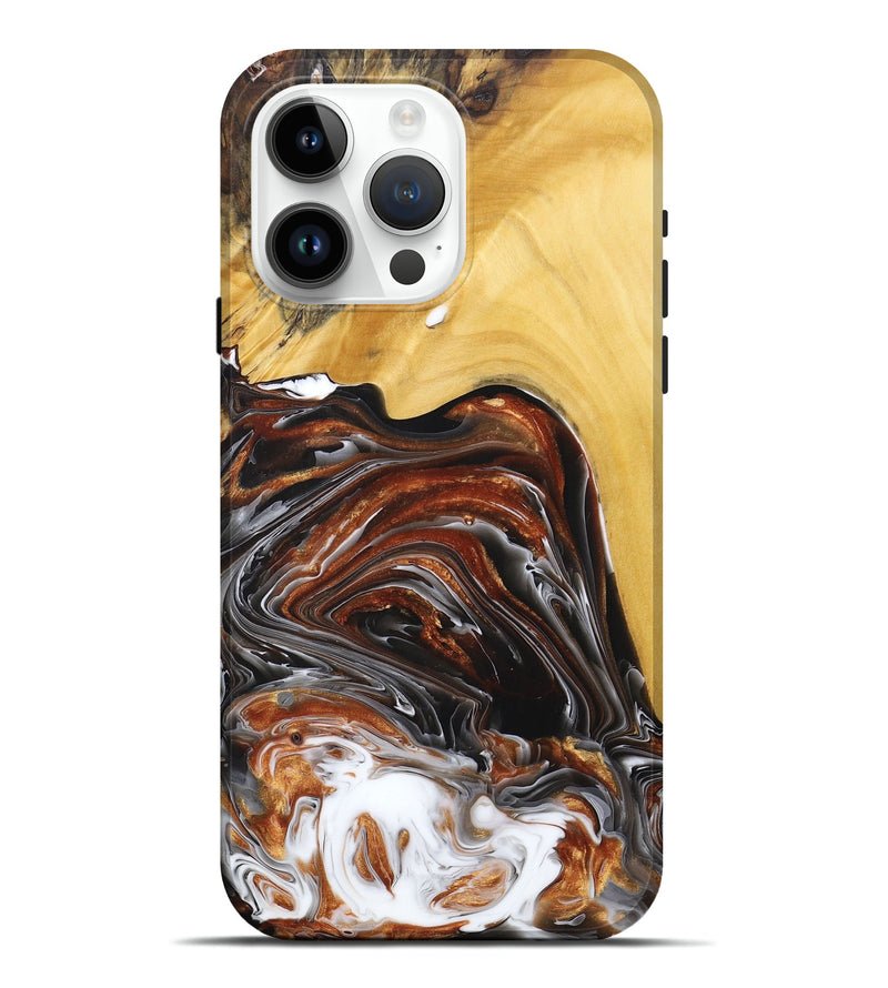 iPhone 15 Pro Max Wood+Resin Live Edge Phone Case - Viola (Red, 673959)