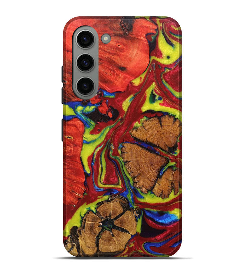 Galaxy S23 Plus Wood+Resin Live Edge Phone Case - Austin (Red, 673969)