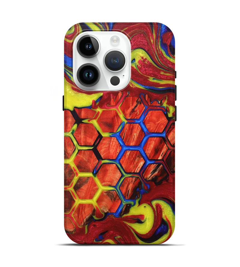 iPhone 15 Pro Wood+Resin Live Edge Phone Case - Madelyn (Pattern, 673974)