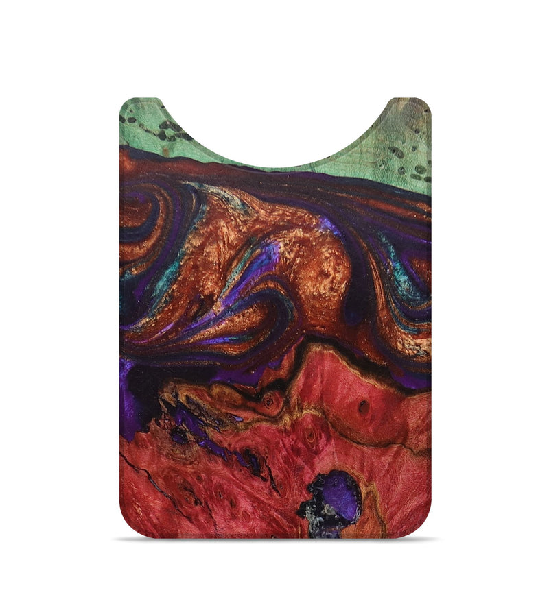 Live Edge Wood+Resin Wallet - Giuliana (Red, 674000)