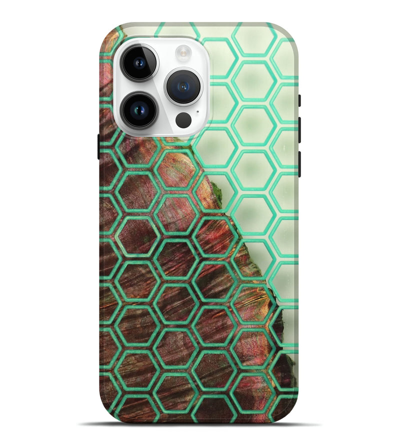 iPhone 15 Pro Max Wood+Resin Live Edge Phone Case - Garrett (Clear, 674009)
