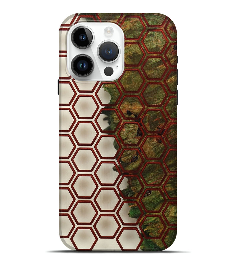 iPhone 15 Pro Max Wood+Resin Live Edge Phone Case - Tammie (Clear, 674013)