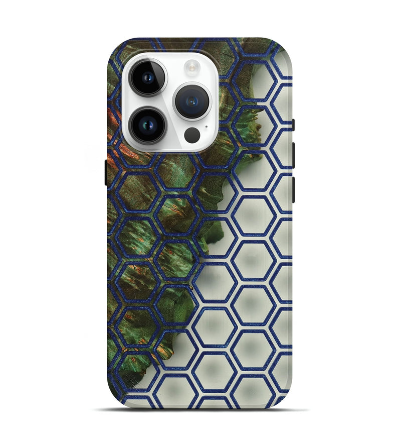 iPhone 15 Pro Wood+Resin Live Edge Phone Case - Carolina (Clear, 674014)