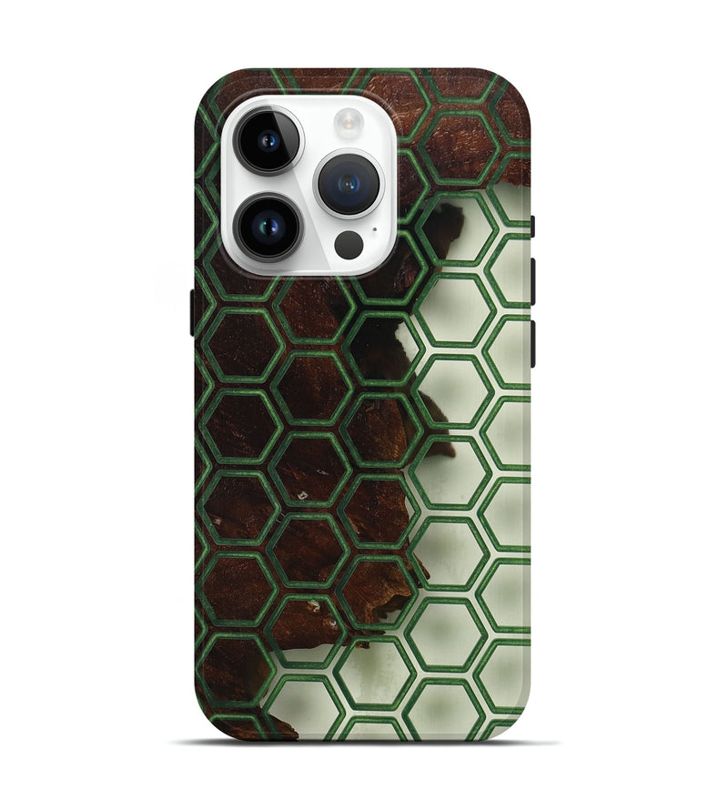 iPhone 15 Pro Wood+Resin Live Edge Phone Case - Nadia (Clear, 674015)