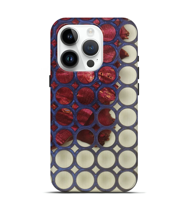 iPhone 15 Pro Wood+Resin Live Edge Phone Case - Jacquelyn (Clear, 674016)