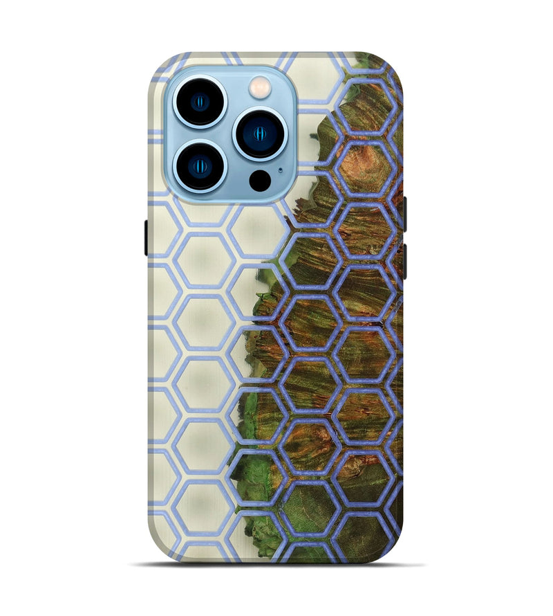 iPhone 14 Pro Wood+Resin Live Edge Phone Case - Alice (Clear, 674030)
