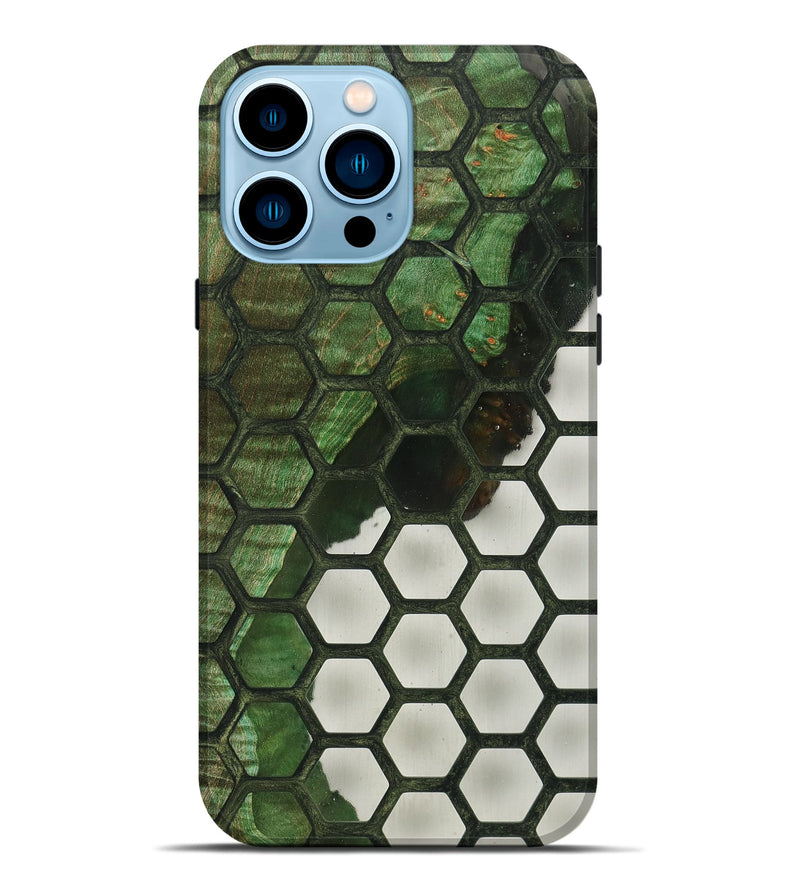 iPhone 14 Pro Max Wood+Resin Live Edge Phone Case - Kara (Clear, 674033)