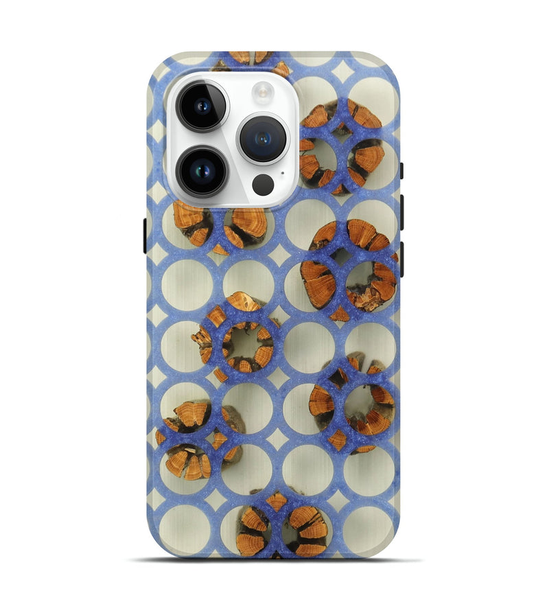 iPhone 15 Pro Wood+Resin Live Edge Phone Case - Quinton (Clear, 674035)