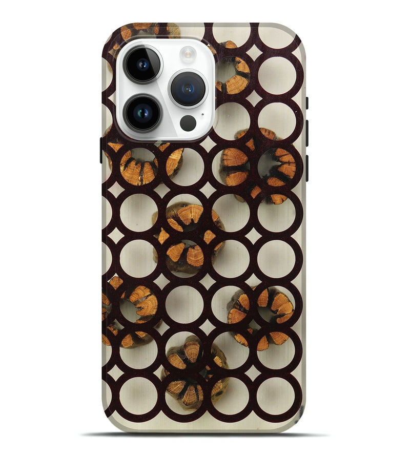 iPhone 15 Pro Max Wood+Resin Live Edge Phone Case - Rachel (Clear, 674038)