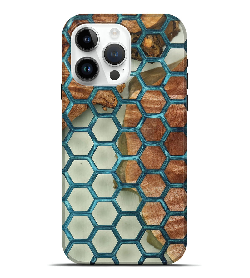 iPhone 15 Pro Max Wood+Resin Live Edge Phone Case - Lottie (Clear, 674044)