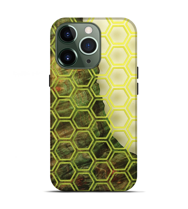 iPhone 13 Pro Wood+Resin Live Edge Phone Case - Rowan (Clear, 674045)
