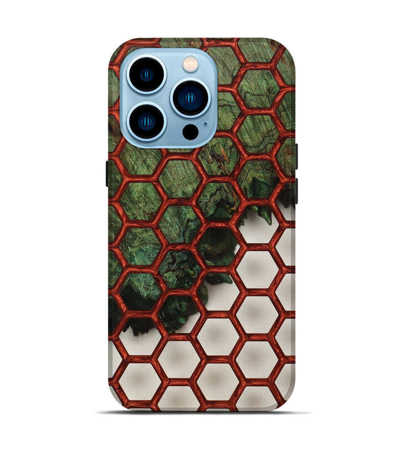 iPhone 14 Pro Wood+Resin Live Edge Phone Case - Frieda (Clear, 674050)