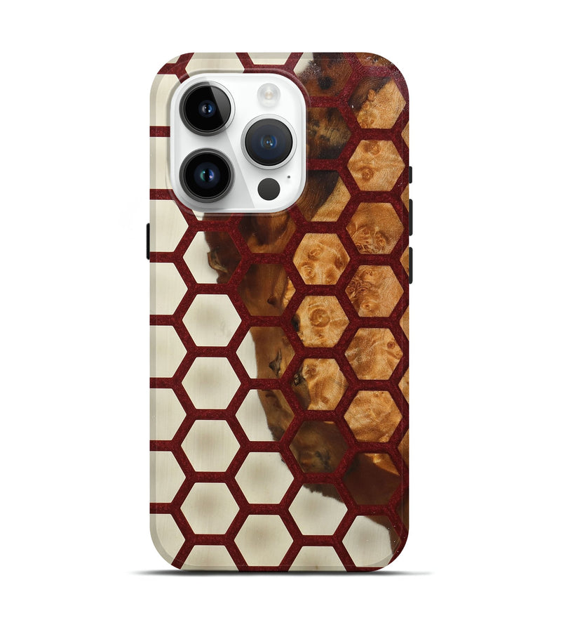 iPhone 15 Pro Wood+Resin Live Edge Phone Case - Steve (Clear, 674054)