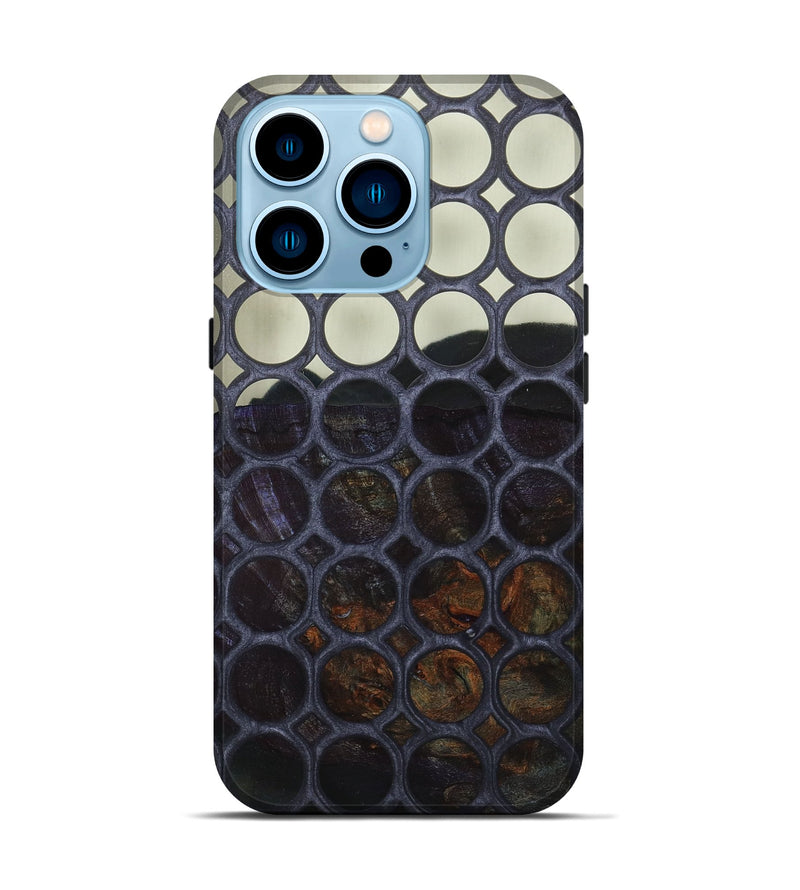 iPhone 14 Pro Wood+Resin Live Edge Phone Case - Damien (Clear, 674055)