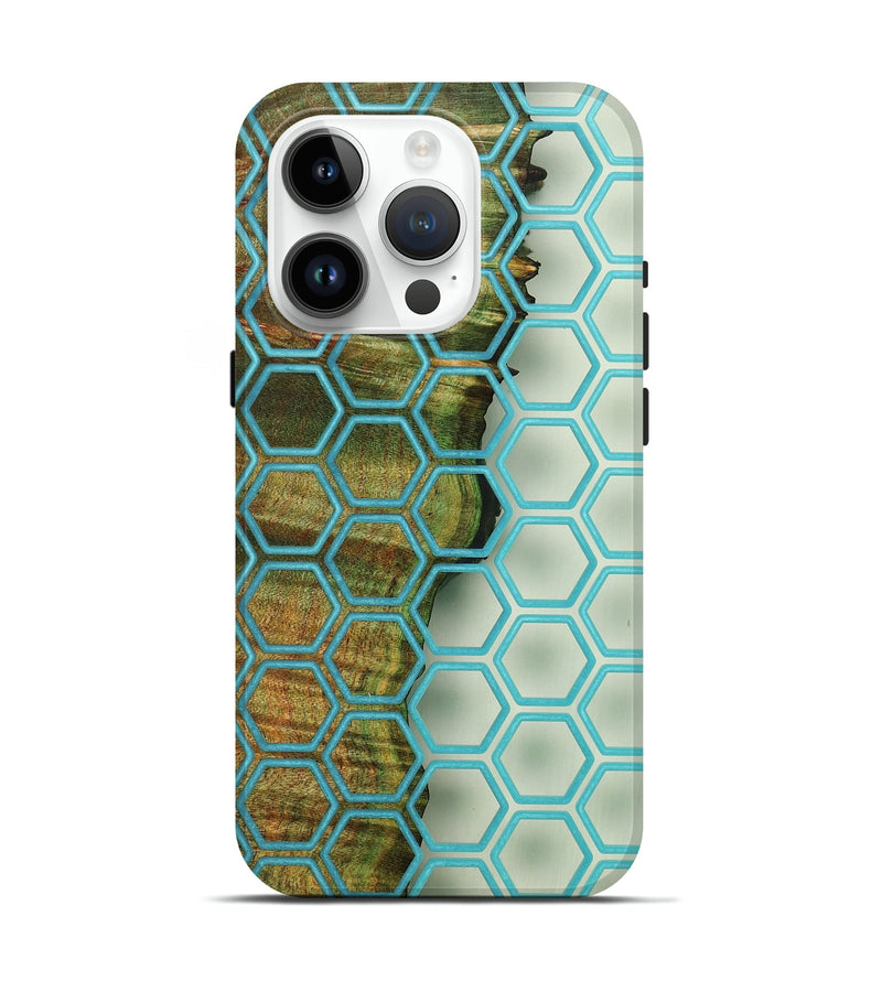 iPhone 15 Pro Wood+Resin Live Edge Phone Case - Marcus (Clear, 674057)