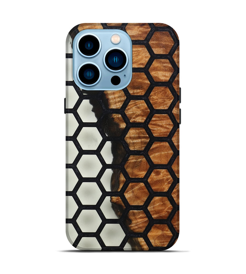 iPhone 14 Pro Wood+Resin Live Edge Phone Case - Ray (Clear, 674060)