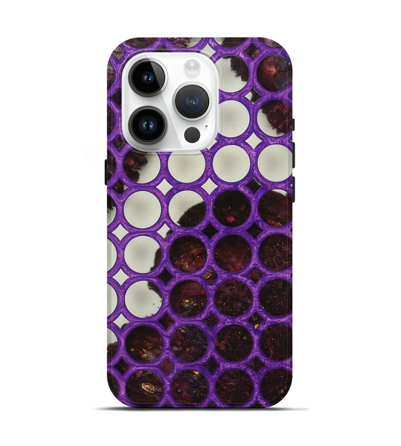iPhone 15 Pro Wood+Resin Live Edge Phone Case - Hanna (Clear, 674062)