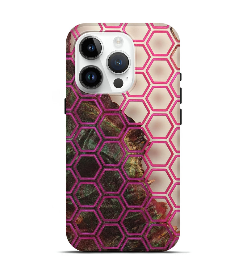 iPhone 15 Pro Wood+Resin Live Edge Phone Case - Josiah (Clear, 674064)
