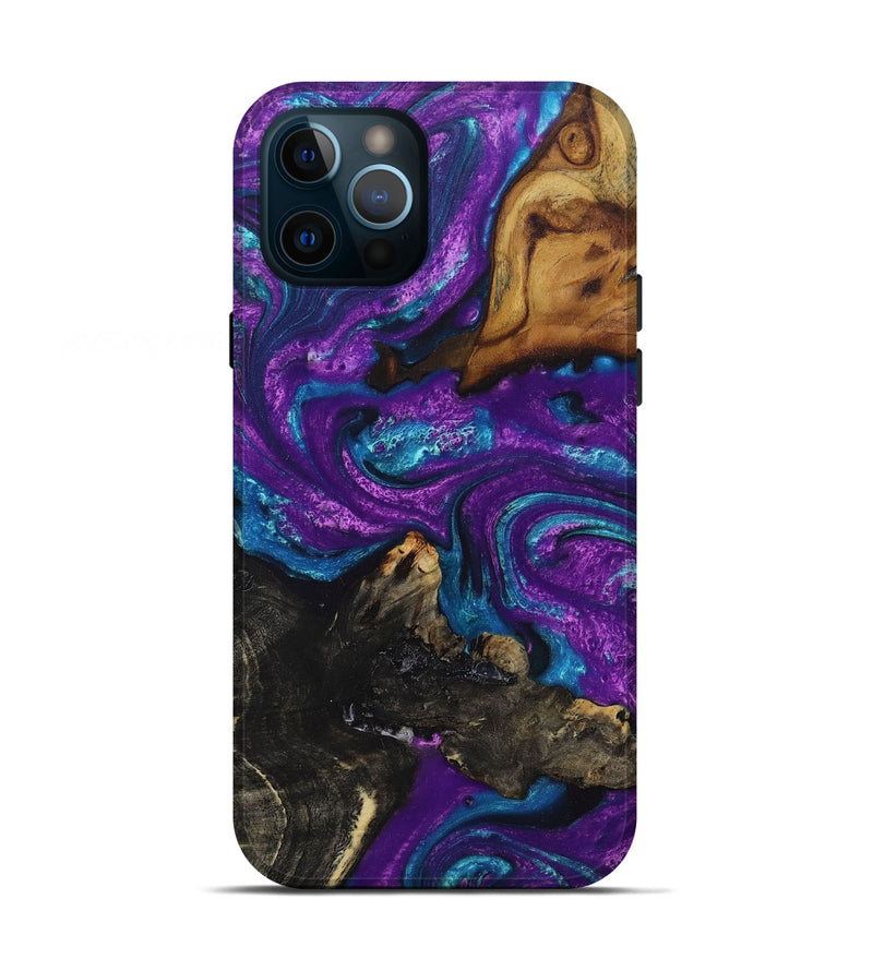 iPhone 12 Pro Wood+Resin Live Edge Phone Case - Jonathan (Purple, 674104)