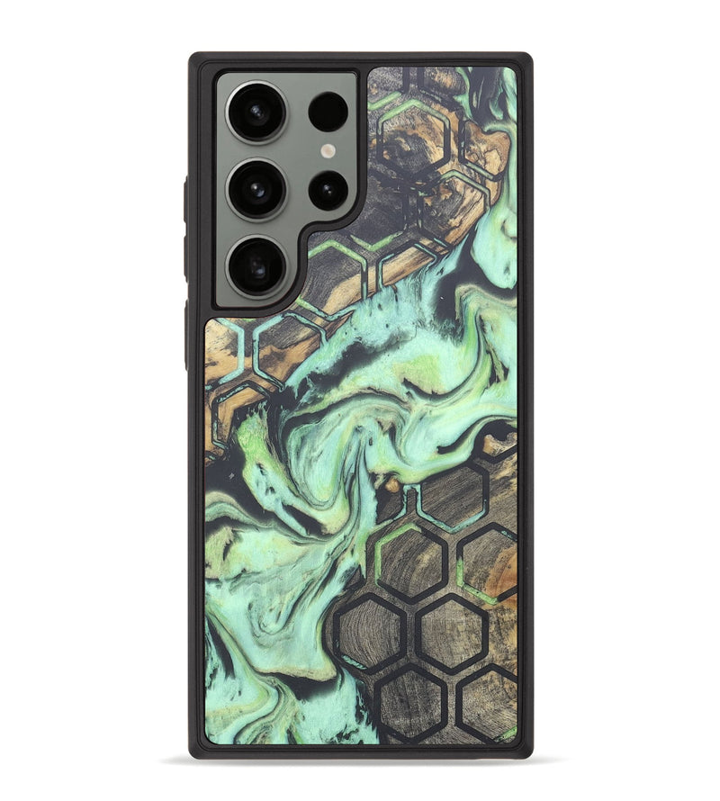 Galaxy S23 Ultra Wood+Resin Phone Case - Amiyah (Pattern, 674132)