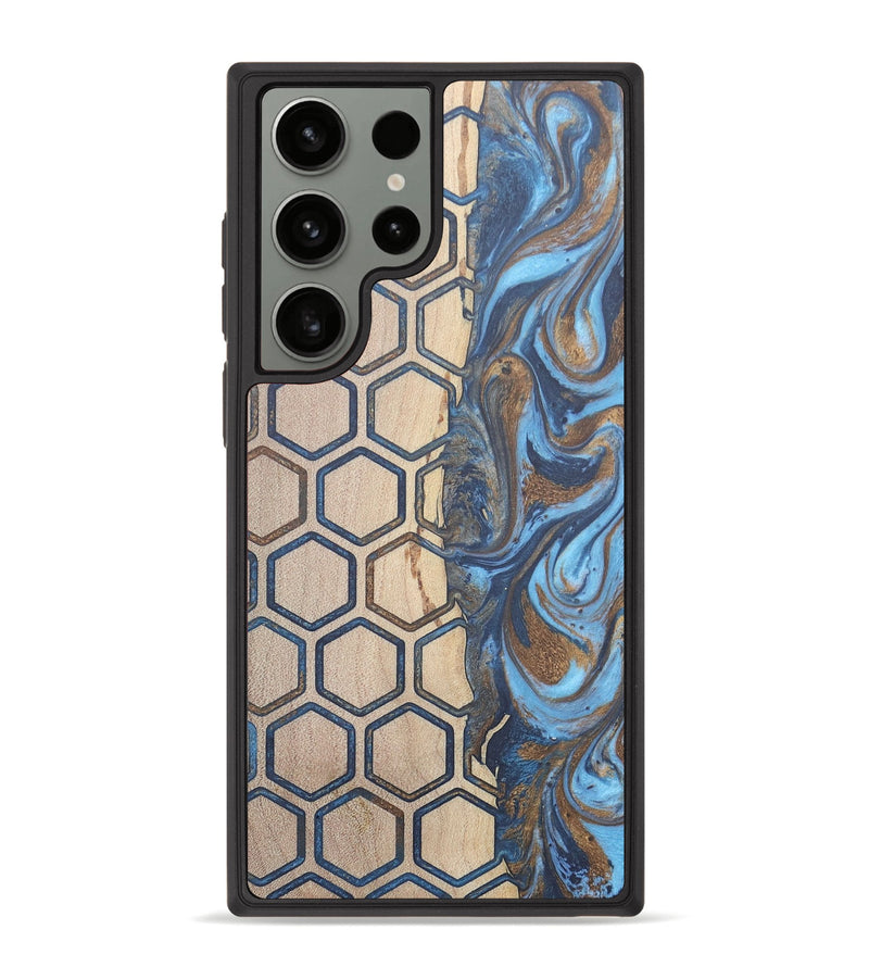 Galaxy S23 Ultra Wood+Resin Phone Case - Kamila (Pattern, 674141)