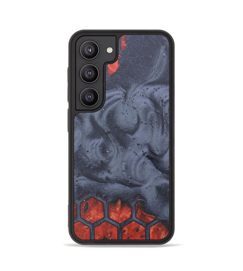 Galaxy S23 Wood+Resin Phone Case - Scarlet (Pattern, 674144)