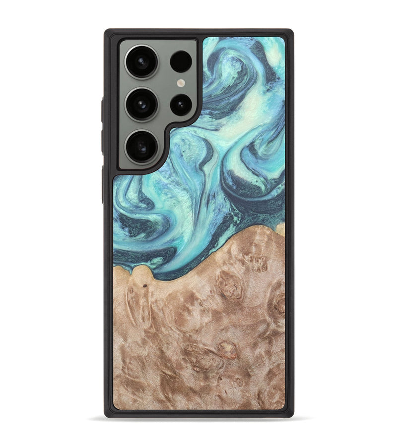 Galaxy S23 Ultra Wood+Resin Phone Case - Brandy (Blue, 674182)