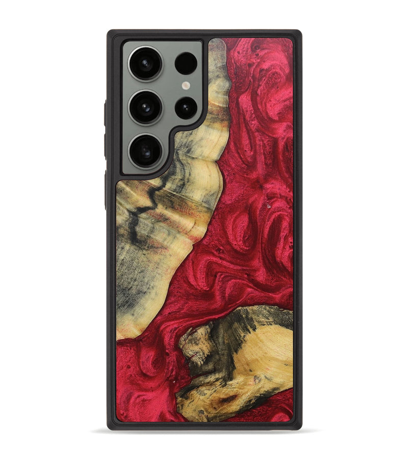 Galaxy S23 Ultra Wood+Resin Phone Case - Brendon (Red, 674220)