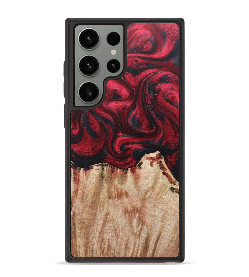 Galaxy S23 Ultra Wood+Resin Phone Case - Cory (Red, 674225)