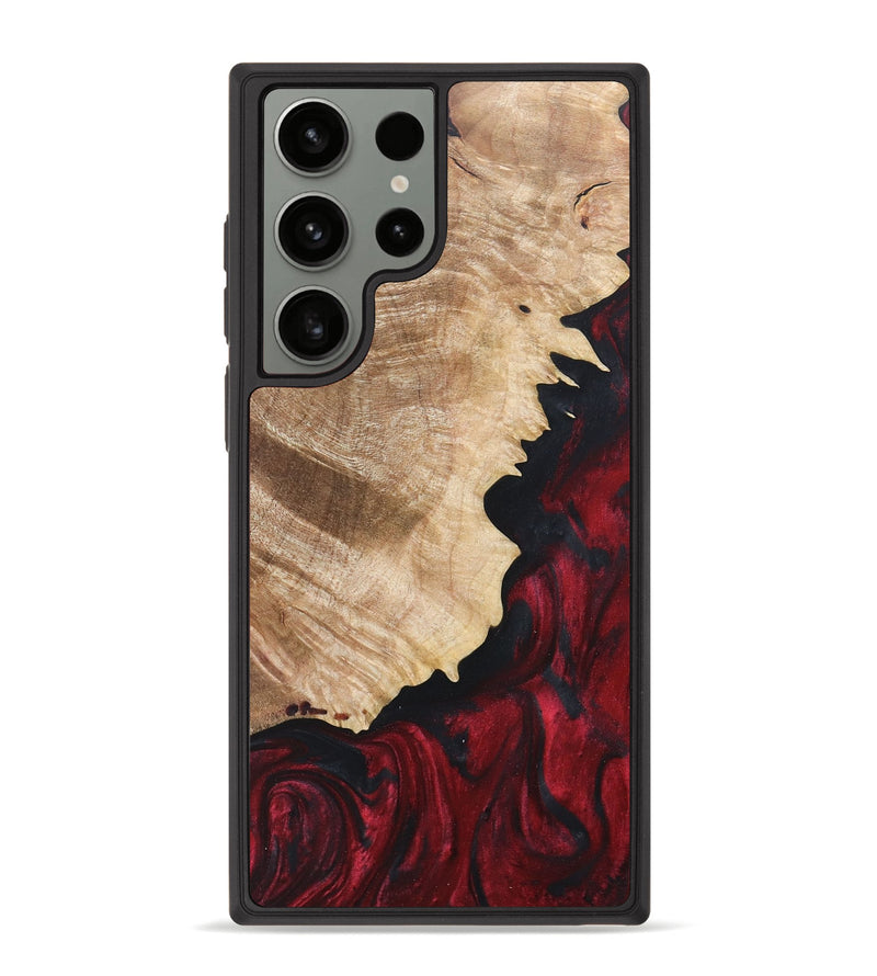 Galaxy S23 Ultra Wood+Resin Phone Case - Nikita (Red, 674230)