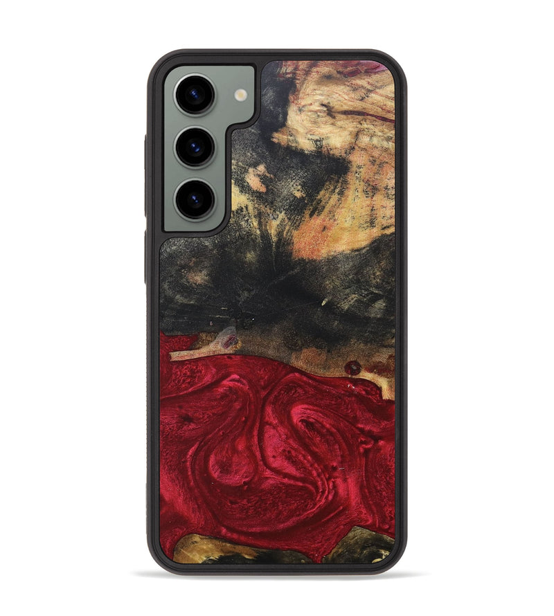 Galaxy S23 Plus Wood+Resin Phone Case - Desiree (Red, 674234)