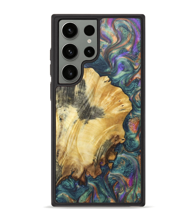 Galaxy S23 Ultra Wood+Resin Phone Case - Reid (Green, 674260)