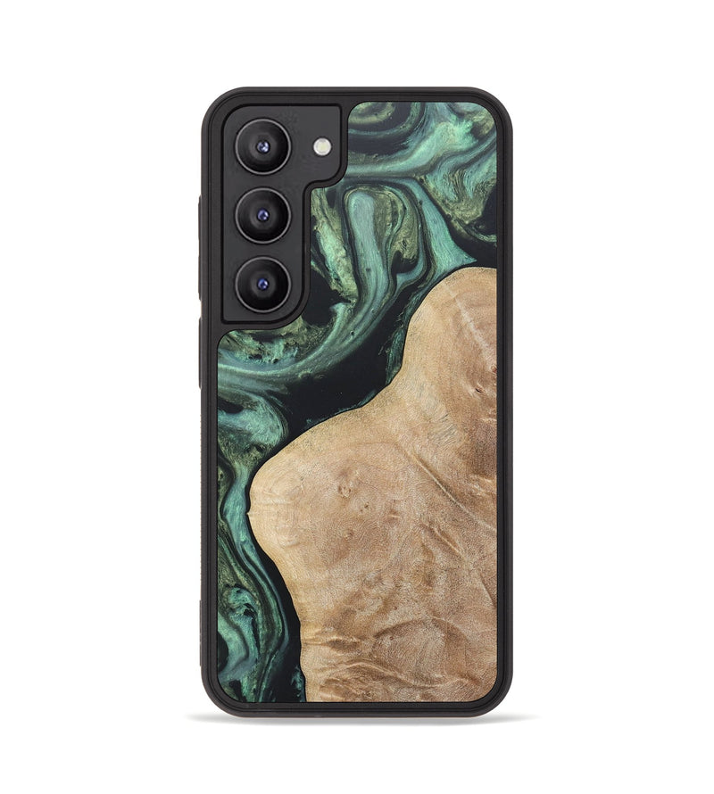 Galaxy S23 Wood+Resin Phone Case - Elisabeth (Green, 674290)