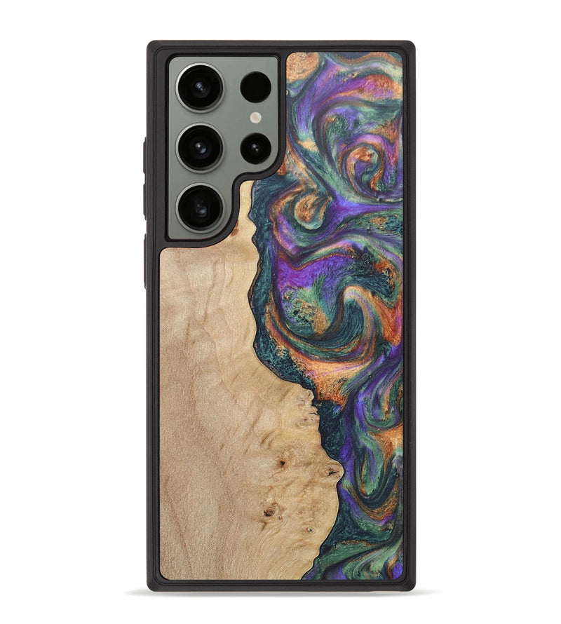 Galaxy S23 Ultra Wood+Resin Phone Case - Oscar (Green, 674301)