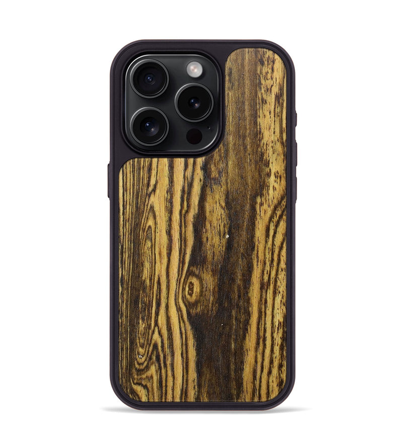 iPhone 15 Pro Wood+Resin Phone Case - Penelope (Wood Burl, 674315)