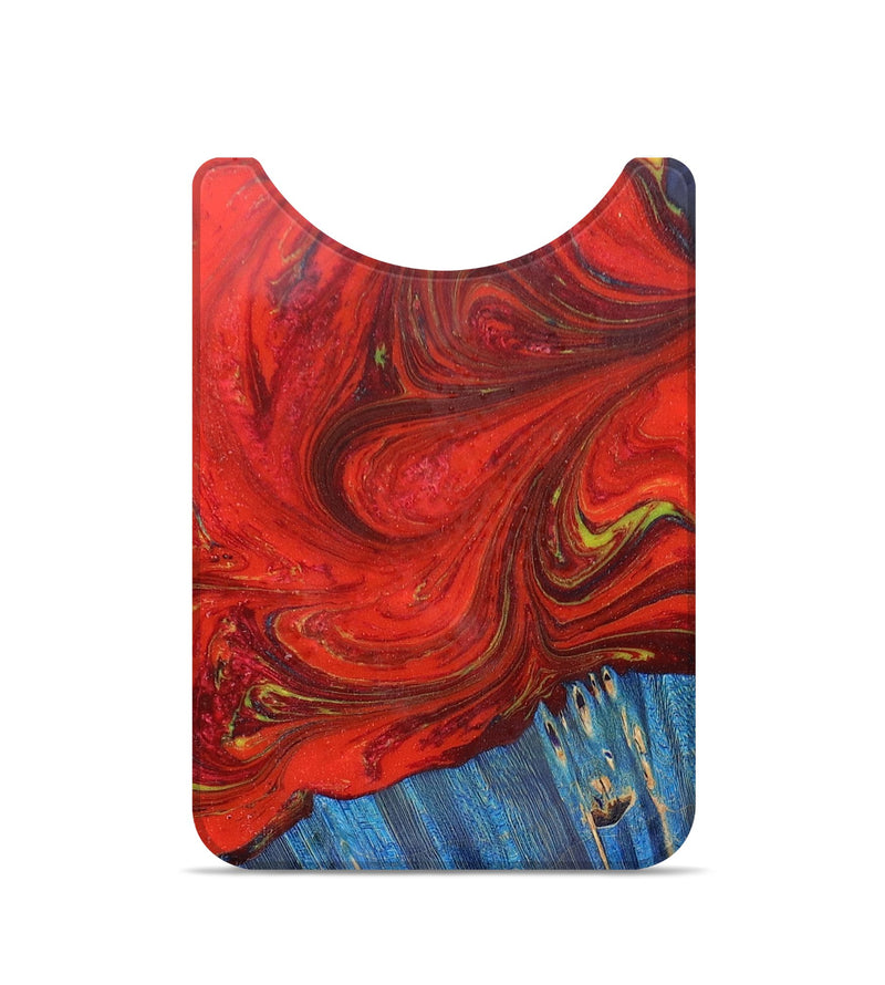 Live Edge Wood+Resin Wallet - Damian (Red, 674447)