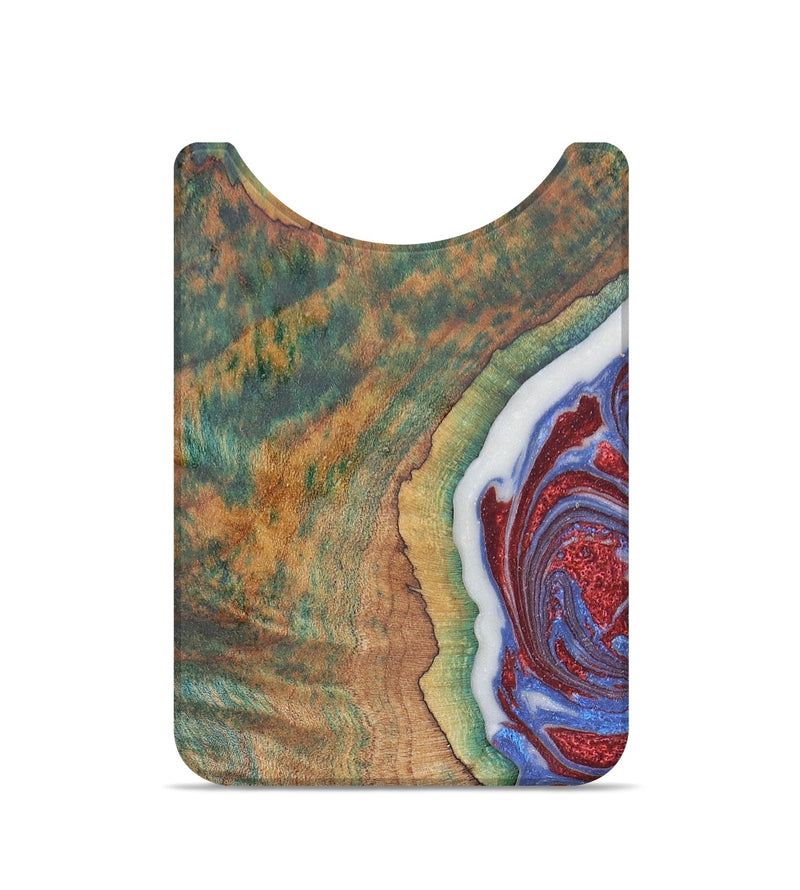 Live Edge Wood+Resin Wallet - Crystal (Red, 674448)