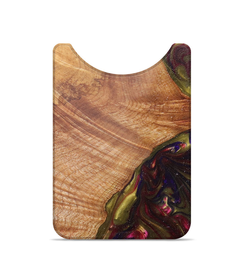 Live Edge Wood+Resin Wallet - Tasha (Red, 674454)