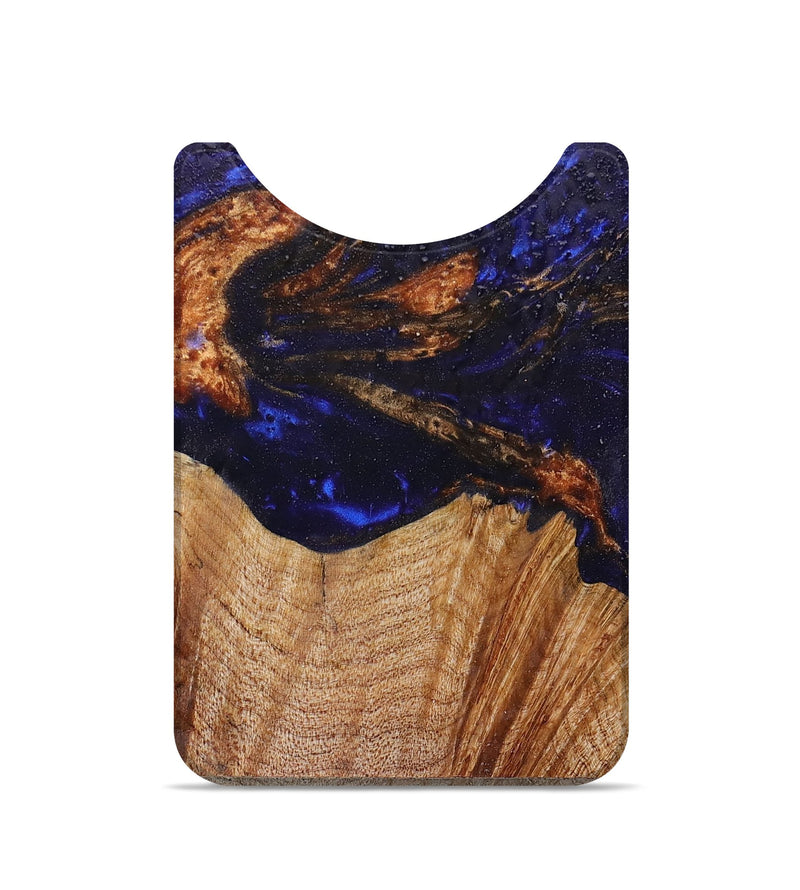 Live Edge Wood+Resin Wallet - Tasha (Blue, 674456)