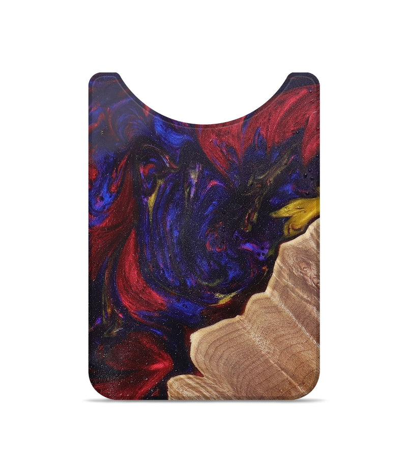 Live Edge Wood+Resin Wallet - Reese (Red, 674473)
