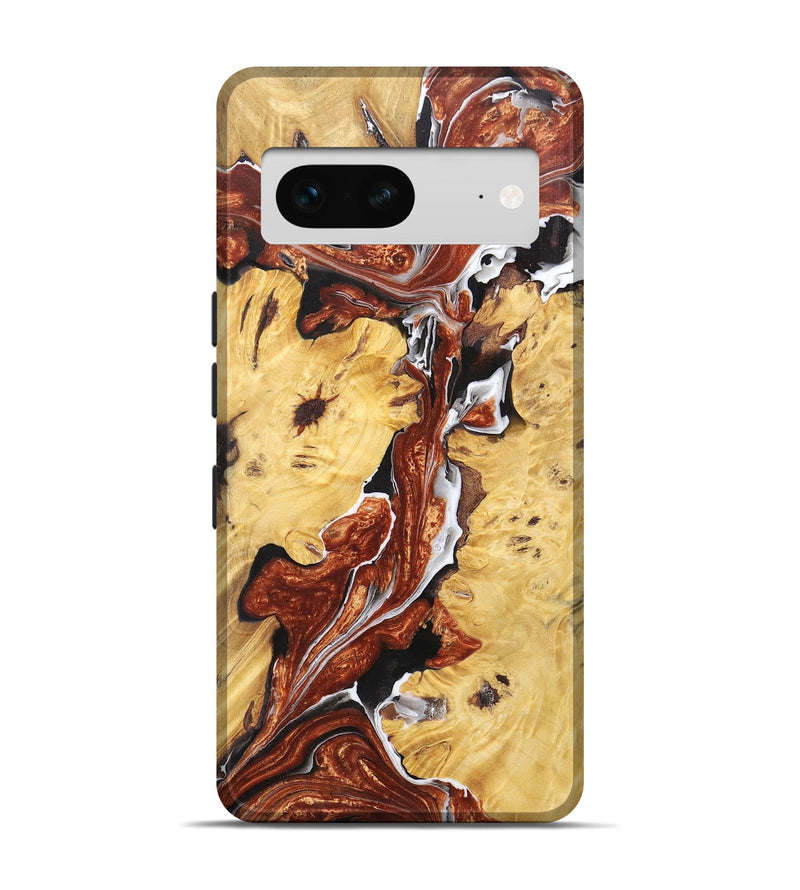 Pixel 7 Wood+Resin Live Edge Phone Case - Craig (Black & White, 674488)