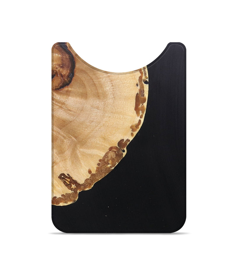 Live Edge Wood+Resin Wallet - Loretta (Pure Black, 674493)