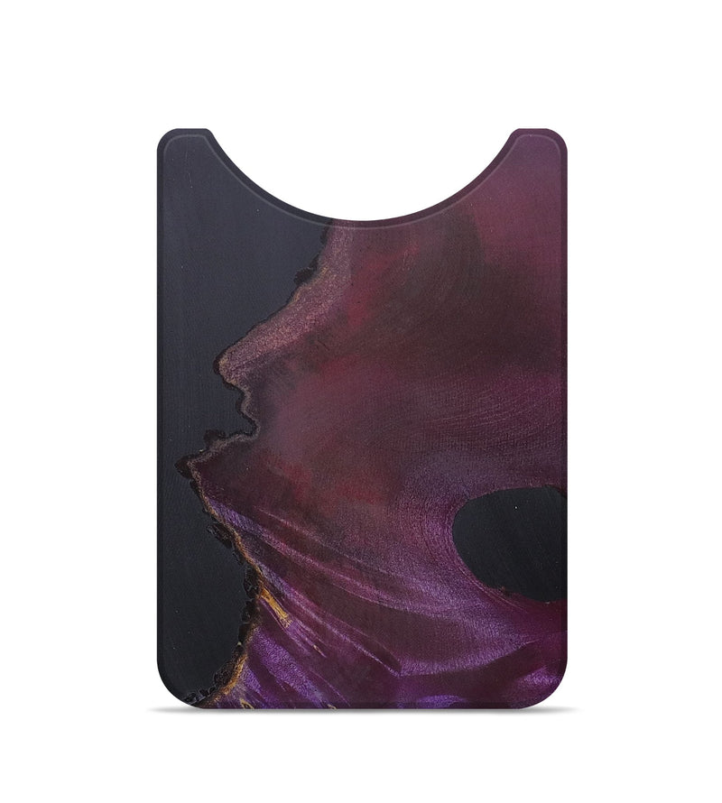 Live Edge Wood+Resin Wallet - Annabelle (Pure Black, 674503)